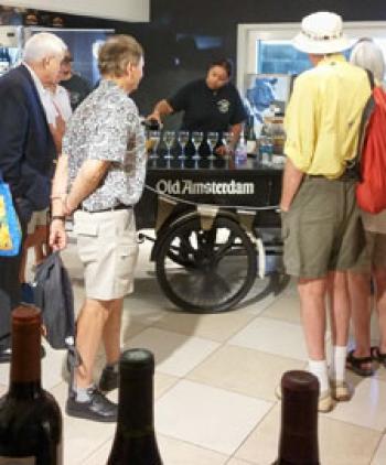 Cheese tasting at the Amsterdam Cheese & Liquor Store in Philipsburg, Sint Maarten.